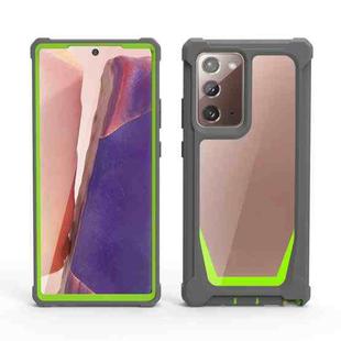 For Samsung Galaxy Note20 Stellar Space PC + TPU 360 Degree All-inclusive Shockproof Case(Dark Grey+Yellow Green)