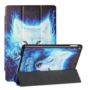 Silk Texture Colored Drawing Pattern Horizontal Flip Magnetic PU Leather Case with Three-folding Holder & Sleep / Wake-up Function For iPad mini 4 / mini (2019)(Rose the Wolf)