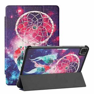 Silk Texture Colored Drawing Pattern Horizontal Flip Magnetic PU Leather Tablet Case with Three-folding Holder & Sleep / Wake-up Function For iPad Pro 11 (2018/2020/2021)(Star Dream Catcher)