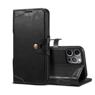 For iPhone 13 mini Calf Texture Buckle Horizontal Flip Leather Case with Holder & Card Slots & Wallet (Black)