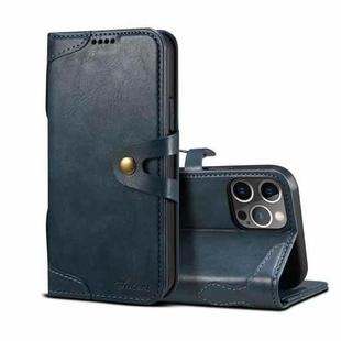 For iPhone 13 Pro Max Calf Texture Buckle Horizontal Flip Leather Case with Holder & Card Slots & Wallet (Blue)