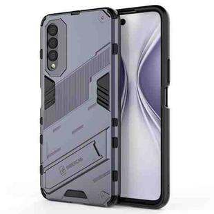 For Honor X20 SE Punk Armor 2 in 1 PC + TPU Shockproof Case with Invisible Holder(Grey)