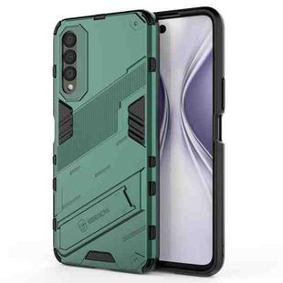 For Honor X20 SE Punk Armor 2 in 1 PC + TPU Shockproof Case with Invisible Holder(Green)