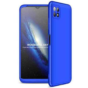 For Samsung Galaxy A22 5G GKK Three Stage Splicing Full Coverage PC Case(Blue)