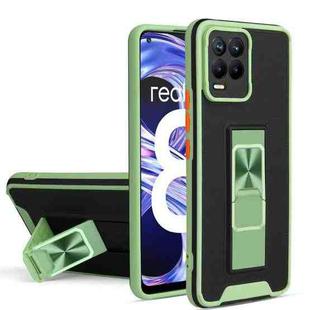 For OPPO Realme 8 / 8 Pro Dual-color Skin Feel TPU + PC Magnetic Shockproof Case with Invisible Holder(Green)