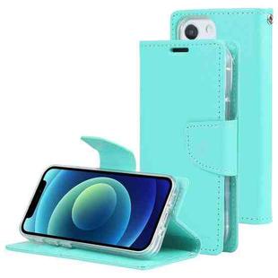 GOOSPERY Bravo Diary Crazy Horse Texture Horizontal Flip Leather Case with Bracket & Card Slot & Wallet For iPhone 13 mini(Mint Green)