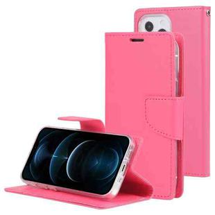 GOOSPERY Bravo Diary Crazy Horse Texture Horizontal Flip Leather Case with Bracket & Card Slot & Wallet For iPhone 13(Rose Red)