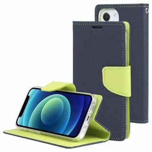 For iPhone 13 mini GOOSPERY FANCY DIARY Cross Pattern Horizontal Flip Leather Case with Holder & Card Slots & Wallet (Navy Blue)