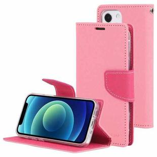 For iPhone 13 GOOSPERY FANCY DIARY Cross Pattern Horizontal Flip Leather Case with Holder & Card Slots & Wallet(Pink)