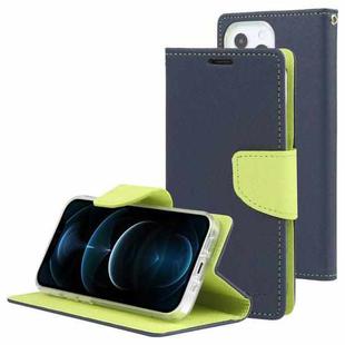 For iPhone 13 Pro GOOSPERY FANCY DIARY Cross Pattern Horizontal Flip Leather Case with Holder & Card Slots & Wallet (Navy Blue)
