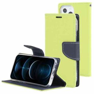 For iPhone 13 Pro Max GOOSPERY FANCY DIARY Cross Pattern Horizontal Flip Leather Case with Holder & Card Slots & Wallet (Green)