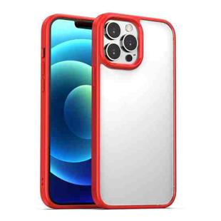 For iPhone 13 Pro Max Clear Acrylic + TPU Four-corner All-inclusive Shockproof Case (Red)