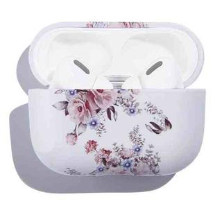 Flower Pattern Anti-fall Wireless Earphone PC Protective Case For AirPods Pro(Peony)