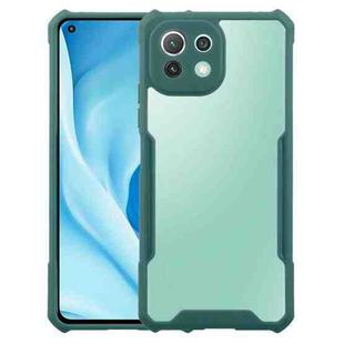 For Xiaomi Mi 11 Lite Acrylic + Color TPU Shockproof Case(Dark Green)