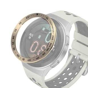 For Huawei Watch GT2e Smart Watch Stainless Steel Bezel Ring, Style:E Version Speed(Retro Gold Ring Black Lettering)