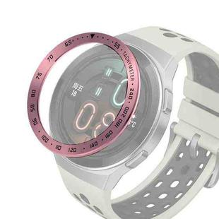 For Huawei Watch GT2e Smart Watch Stainless Steel Bezel Ring, Style:E Version Speed(Rose Pink Ring Black Lettering)