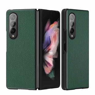 For Samsung Galaxy Z Fold3 5G Litchi Pattern Foldable Protective Case(Green)