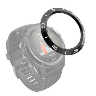 For Garmin Fenix 3/3 HR Smart Watch Steel Bezel Ring, A Version(Black Ring White Letter)