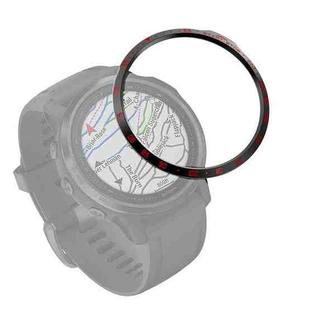 For Garmin Fenix 6s/ 6s Pro/6s Sapphire Smart Watch Steel Bezel Ring, A Version(Black Ring Red Letter)