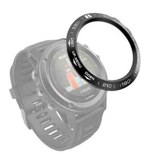 For Garmin Fenix 3/3 HR Smart Watch Steel Bezel Ring, B Version(Black Ring White Letter)