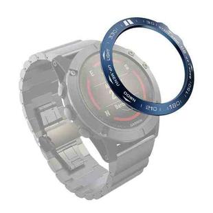 For Garmin Fenix 5X/5X Plus Smart Watch Steel Bezel Ring, B Version(Blue Ring White Letter)