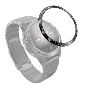 For Garmin Fenix 5 Smart Watch Steel Bezel Ring, B Version(Black Ring White Letter)