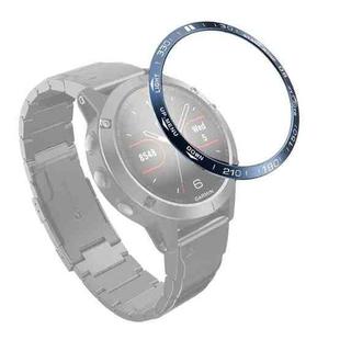 For Garmin Fenix 5 Smart Watch Steel Bezel Ring, B Version(Blue Ring White Letter)