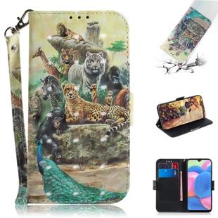 For Sony Xperia 5 3D Colored Drawing Horizontal Flip PU Leather Case with Holder & Card Slots & Wallet(Zoo)