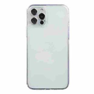 For iPhone 12 Pro Max Transparent Stepless Fine Hole Glass Protective Case