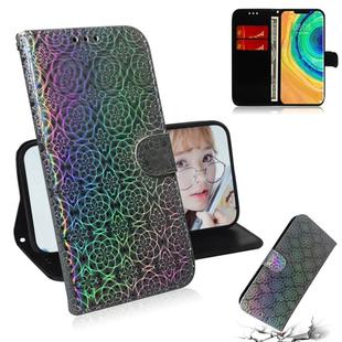 For Huawei Mate 30 Pro / 5G Solid Color Colorful Magnetic Buckle Horizontal Flip PU Leather Case with Holder & Card Slots & Wallet & Lanyard(Silver)