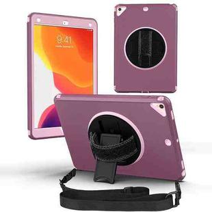 360 Degree Rotation Turntable Robot Shockproof TPU + PC Protective Case with Holder & Hand Grip Strap & Shoulder Strap For iPad Pro 10.5(Purple+Light Purple)