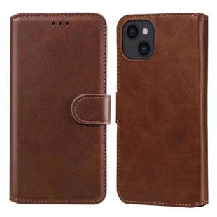 For iPhone 13 Classic Calf Texture PU + TPU Horizontal Flip Leather Case with Holder & Card Slots & Wallet(Brown)