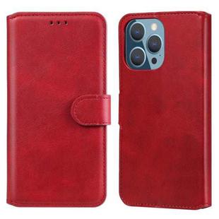 For iPhone 13 Pro Classic Calf Texture PU + TPU Horizontal Flip Leather Case with Holder & Card Slots & Wallet (Red)