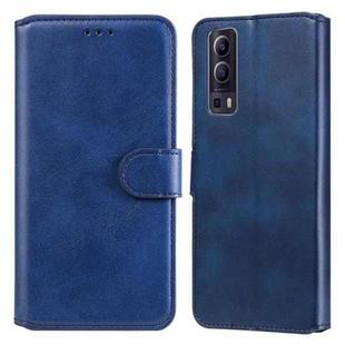 Classic Calf Texture PU + TPU Horizontal Flip Leather Case with Holder & Card Slots & Wallet For vivo Y72 5G(Blue)