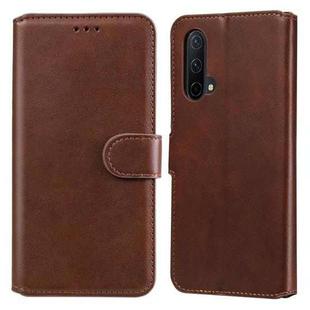 Classic Calf Texture PU + TPU Horizontal Flip Leather Case with Holder & Card Slots & Wallet For OnePlus Nord CE 5G(Brown)