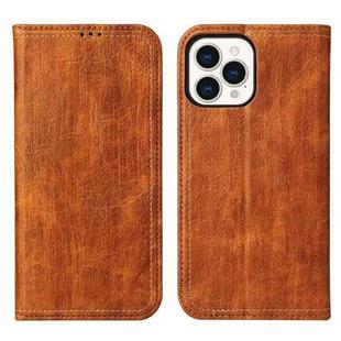 For iPhone 13 Pro Fierre Shann Retro Tree Bark Texture PU Magnetic Horizontal Flip Leather Case with Holder & Card Slots & Wallet (Brown)