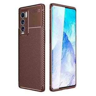 For OPPO Realme GT Explorer Master Carbon Fiber Texture Shockproof TPU Case(Brown)