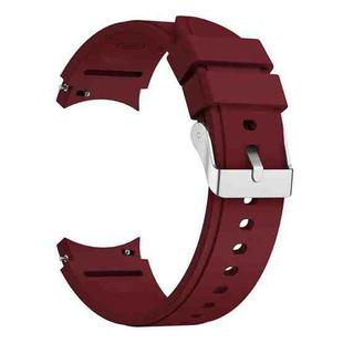 For Samsung Galaxy Watch4 40mm Silicone Watch Band(Wine Red)