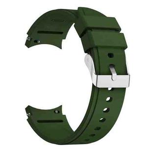 For Samsung Galaxy Watch4 Classic 42mm Silicone Watch Band(Army Green)