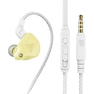 QKZ AK6-X 3.5mm In-Ear Wired Subwoofer Sports Earphone with Microphone, Cable Length: About 1.2m(Lemon Yellow)