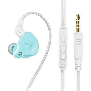 QKZ AK6-X 3.5mm In-Ear Wired Subwoofer Sports Earphone with Microphone, Cable Length: About 1.2m(Glazed Blue)