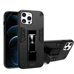 For iPhone 13 2 in 1 PC + TPU Shockproof Protective Case with Invisible Holder(Black)