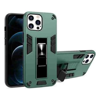 For iPhone 13 Pro 2 in 1 PC + TPU Shockproof Protective Case with Invisible Holder (Dark Green)
