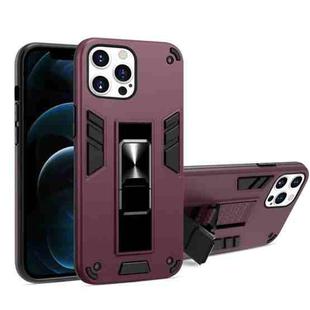 For iPhone 13 Pro Max 2 in 1 PC + TPU Shockproof Protective Case with Invisible Holder (Wine Red)