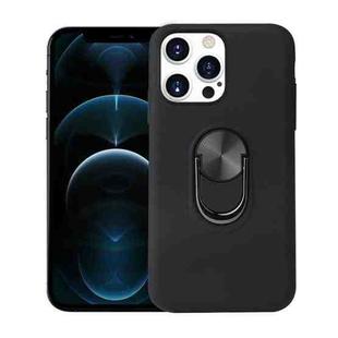 360 Rotary Multifunctional Stent PC + TPU Case with Magnetic Invisible Holder For iPhone 13 Pro(Black)