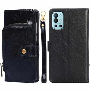 Zipper Bag PU + TPU Horizontal Flip Leather Case with Holder & Card Slot & Wallet & Lanyard For OnePlus 9R(Black)