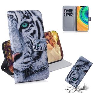For Huawei Mate 30 Pro Coloured Drawing Pattern Horizontal Flip PU Leather Case with Holder & Card Slots & Wallet(Tiger)