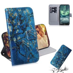 For Nokia 7.2 Coloured Drawing Pattern Horizontal Flip PU Leather Case with Holder & Card Slots & Wallet(Apricot Flower)