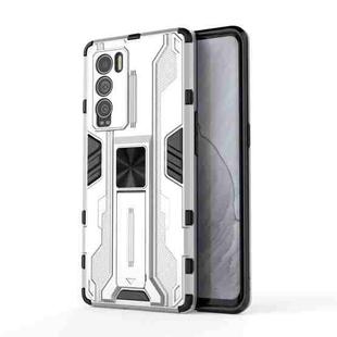 For OPPO Realme Explorer Master Supersonic PC + TPU Shock-proof Protective Case with Holder(Silver)