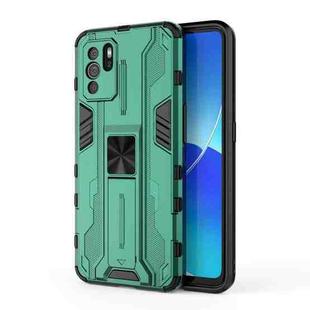 For OPPO Reno6 Z Supersonic PC + TPU Shock-proof Protective Case with Holder(Green)